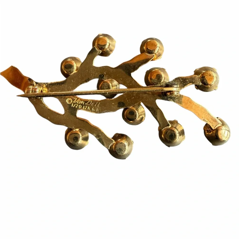1940s-1960s MCM Van Dell‎ “Tree of Life” 1/20 12K G.F.(Gold Filled) Brooch